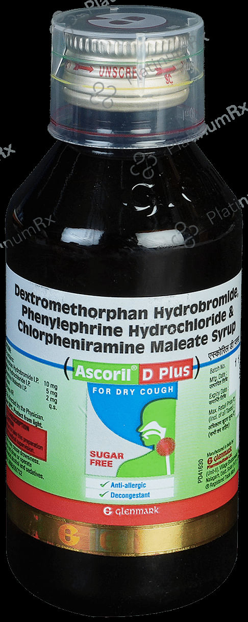 Ascoril D Plus Syrup Sugar Free 100ml