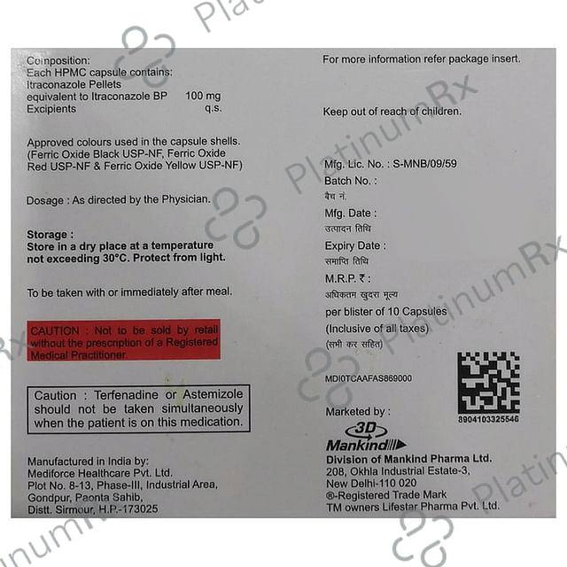 Itragreat 100mg Capsule 10s