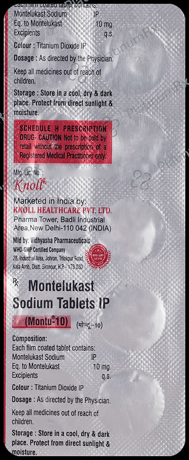Montu 10mg Tablet 10s