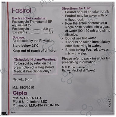 Fosirol 3mg Powder 8gm