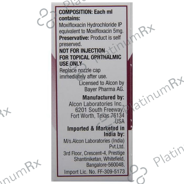 Vigamox 0.5% Ophthalmic Solution 5ml