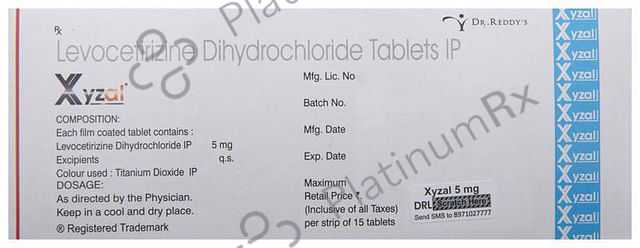 Xyzal 5mg Tablet 15s