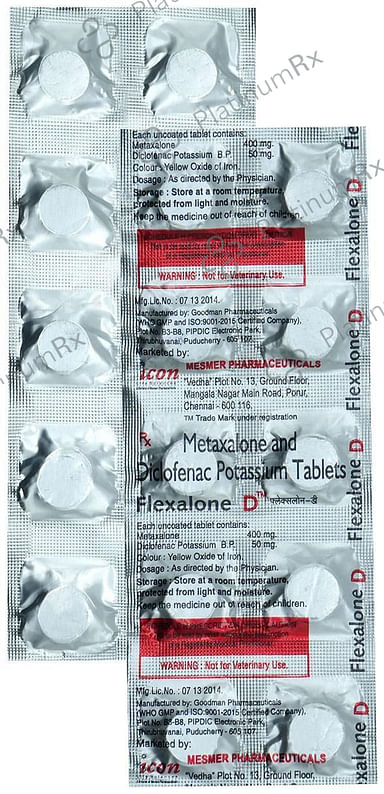 Flexalone D 50/400mg Tablet 10s