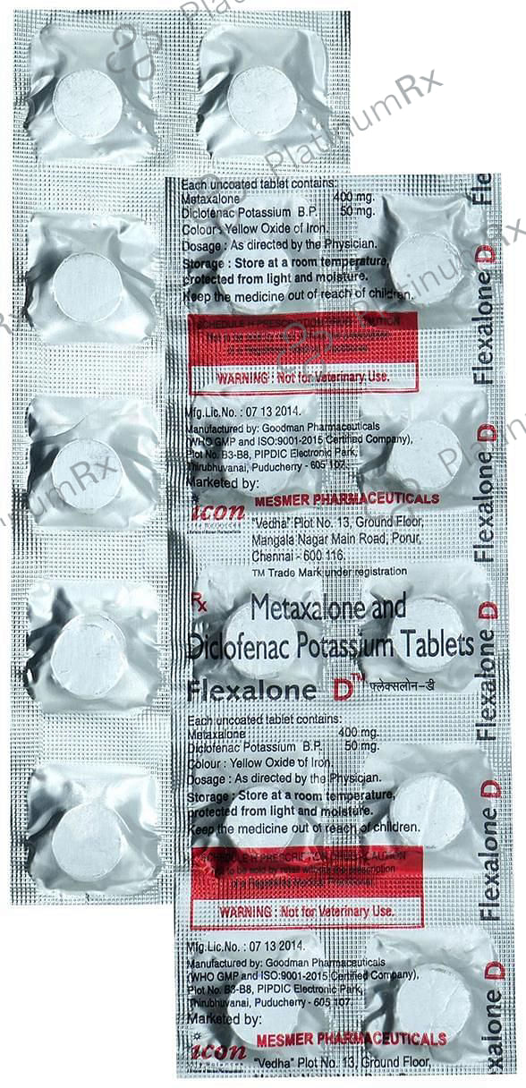 Flexalone D 50/400mg Tablet 10s