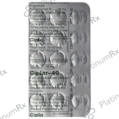Ciplar 40mg Tablet 15s