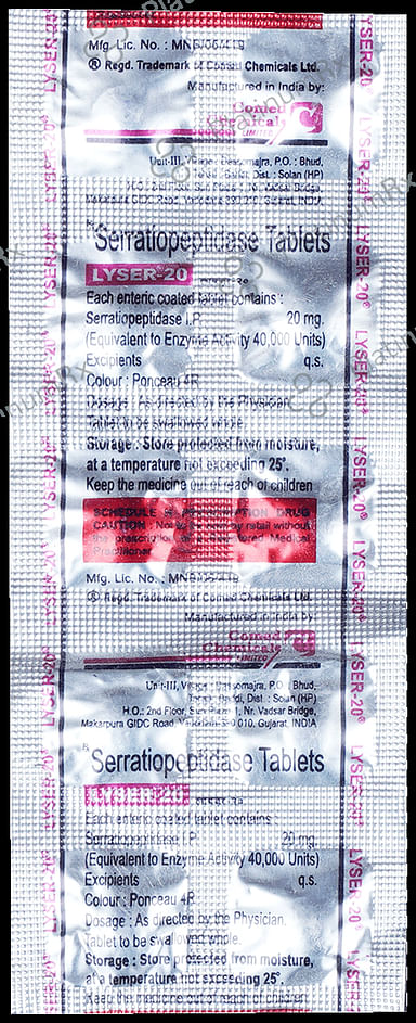 Lyser 20mg Tablet 10s