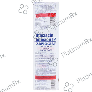 Zanocin 200mg Infusion 100ml