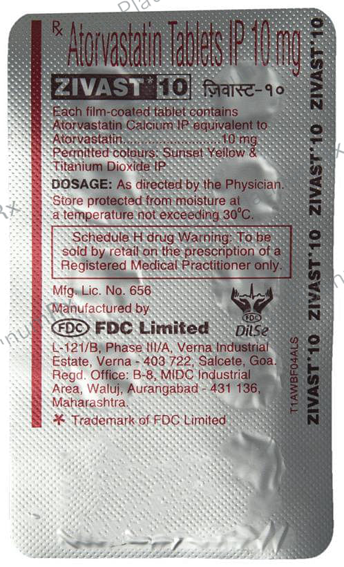 Zivast 10mg Tablet 10s