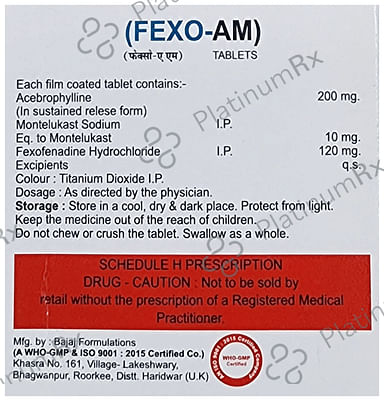 Fexo AM Tablet SR 10s