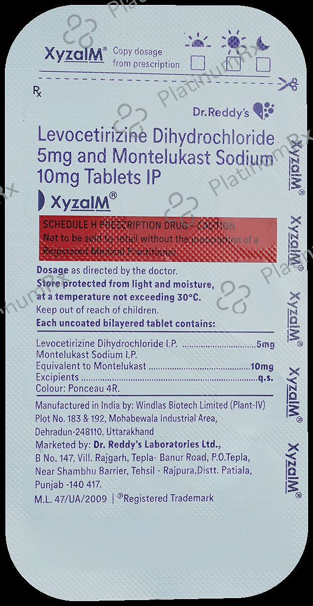 Xyzal M 5/10mg Tablet 15s