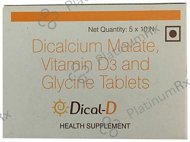 Dical D 400mg/10mg/100mcg/400IU Tablet 10s