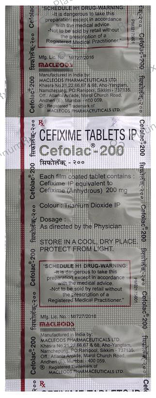Cefolac 200mg Tablet 10s