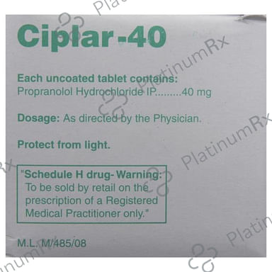 Ciplar 40mg Tablet 15s