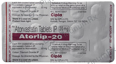 Atorlip 20mg Tablet 15s