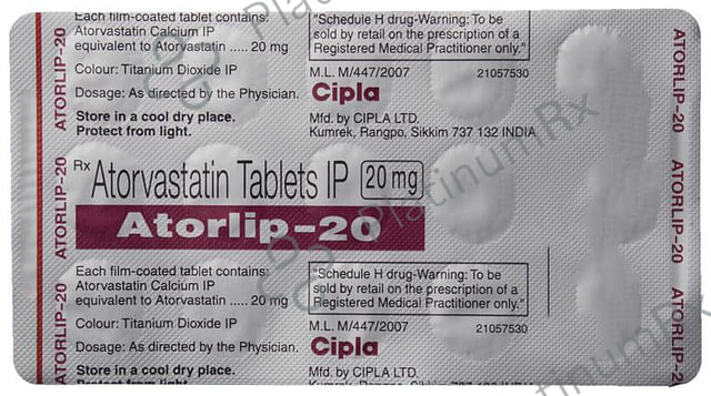 Atorlip 20mg Tablet 15s