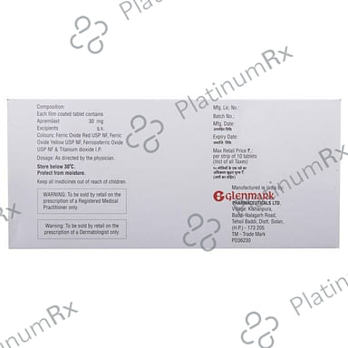 Aprezo 30mg Tablet 10s (Glenmark)
