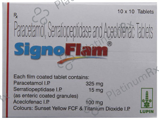 Signoflam 100/325/15mg Tablet 10s
