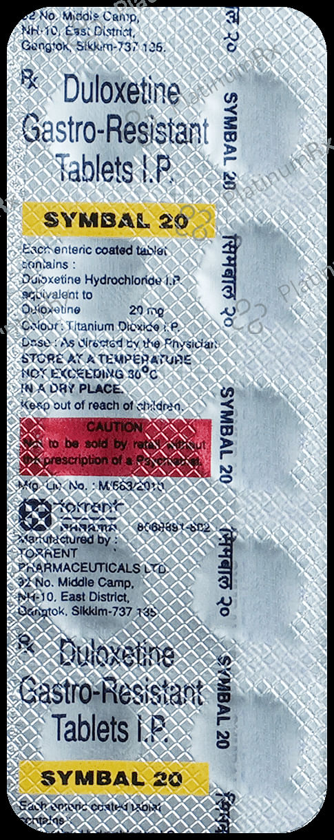 Symbal 20mg Tablet 10s