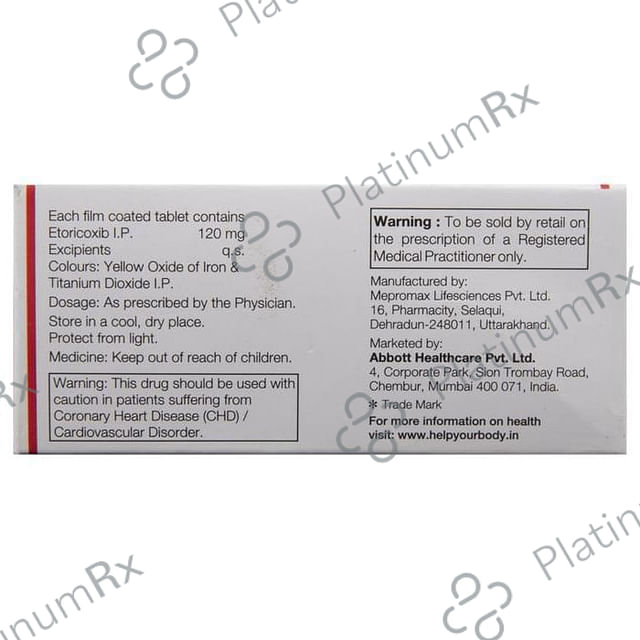 Etody 120mg Tablet 10s