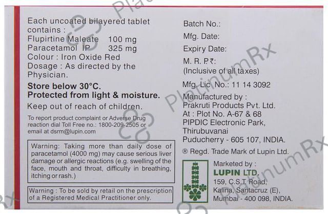 Ketoflam P 100/325mg Tablet 10s