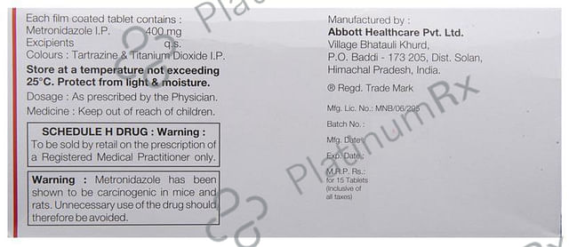 Flagyl 400mg Tablet 15s