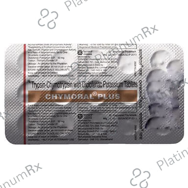 Chymoral Plus 50mg/50000AU Tablet 15s