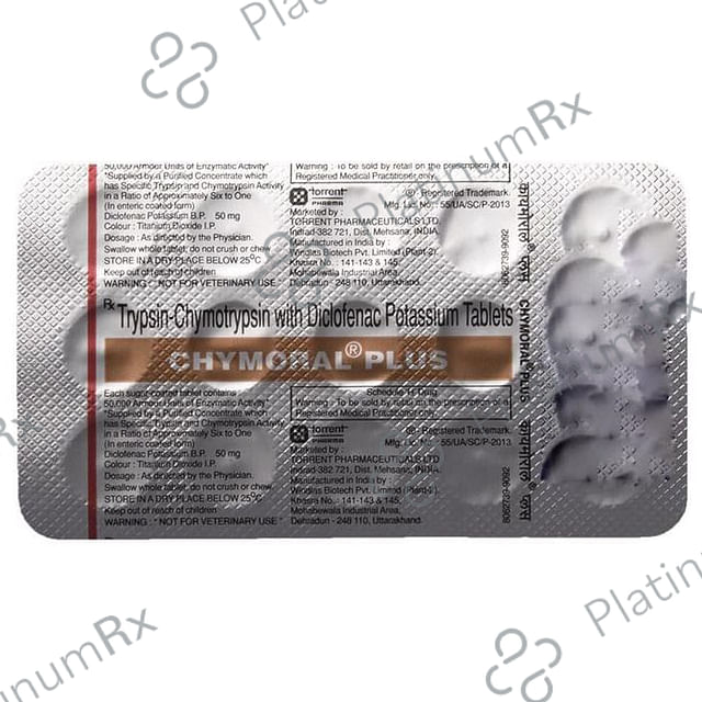 Chymoral Plus 50mg/50000AU Tablet 15s