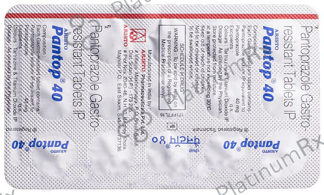 Pantop 40mg Tablet 15s