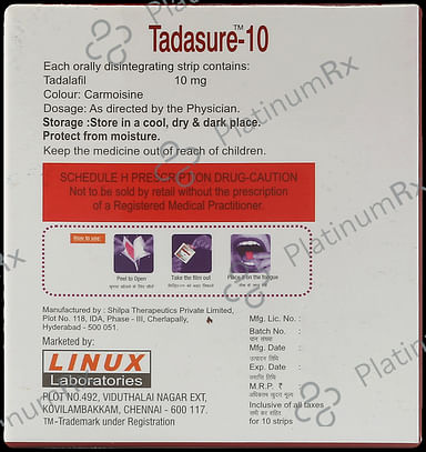 Tadasure 10mg Orally Disintegrating Strip 1s