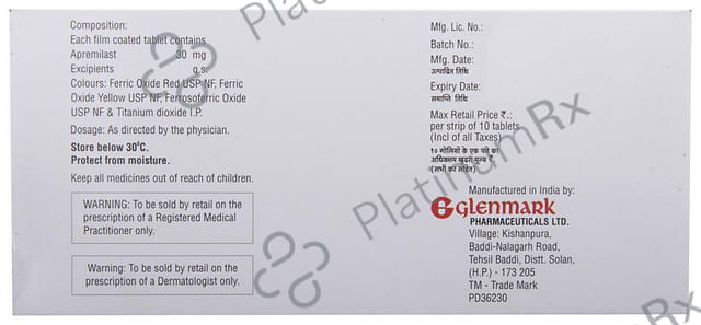 Aprezo 30mg Tablet 10s (Glenmark)