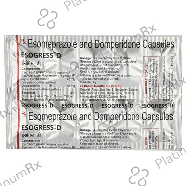 Esogress D 30/40mg Capsule SR 10s