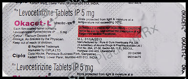 Okacet L 5mg Tablet 10s