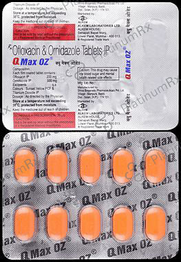 Qmax OZ 200 mg/500 mg Tablet