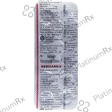 Nebicard 5mg Tablet 10s