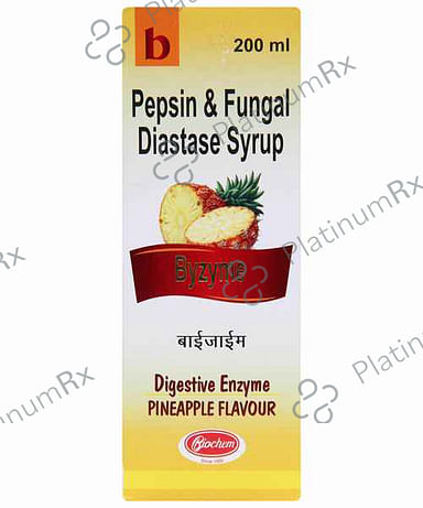 Byzyme 50/10mg Pineapple Flavour Syrup 200ml