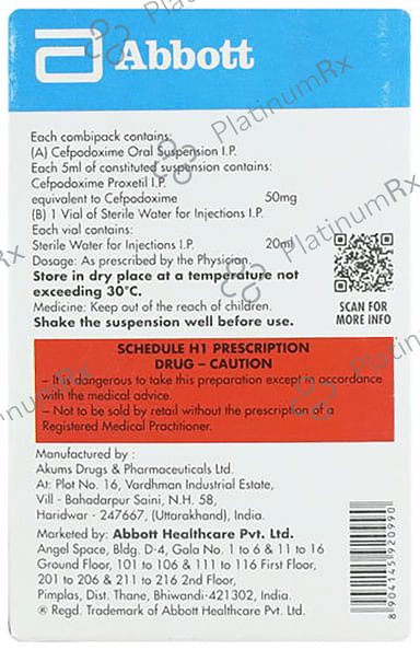 Finecef 50mg Dry Syrup