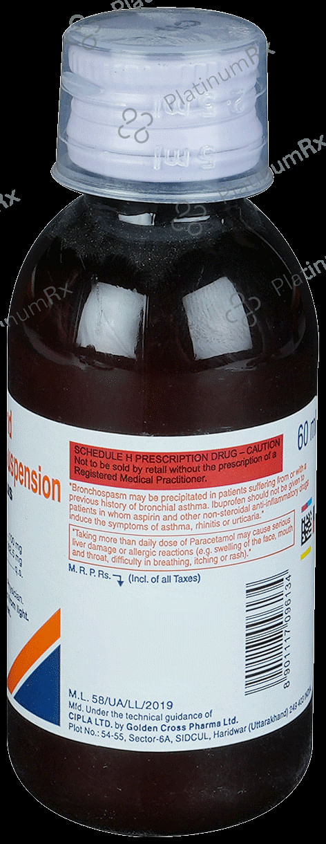 Ibugesic Plus 100/162.5mg Oral Suspension Orange 60ml