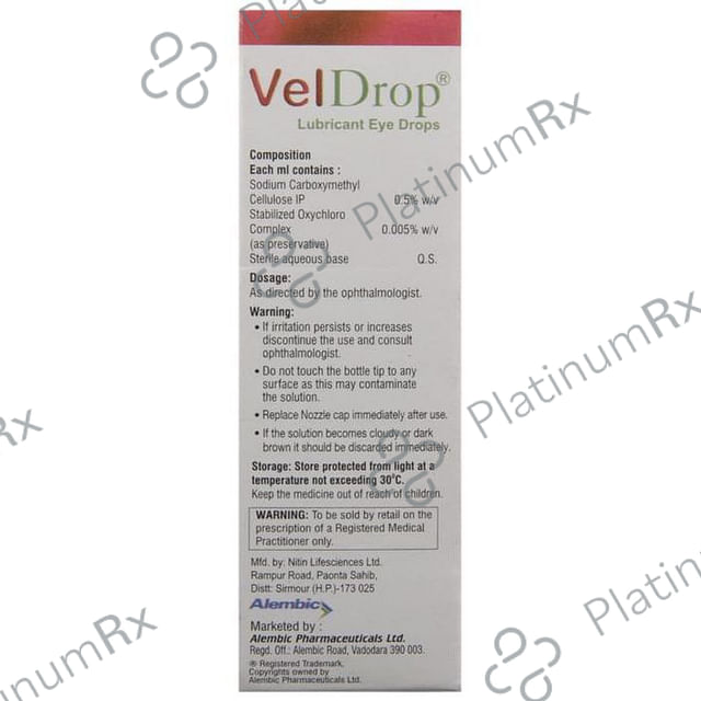 Veldrop Lubricant 0.5% Eye Drop 10ml