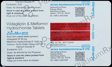 Zavamet 1000/50mg Tablet 10s