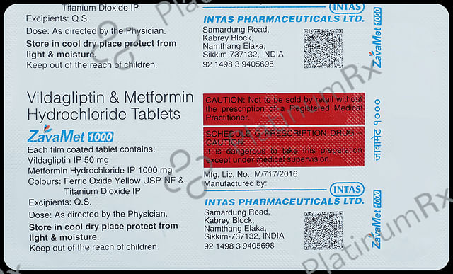Zavamet 1000/50mg Tablet 10s