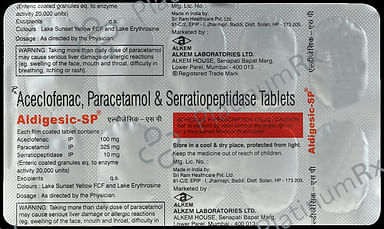 Aldigesic SP 100/325/10mg Tablet 10s