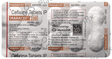 Mahacef 200mg Tablet 10s