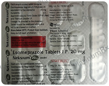 Neksium 20mg Tablet 15s