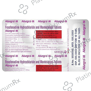Allegra M 120/10mg Tablet 10s