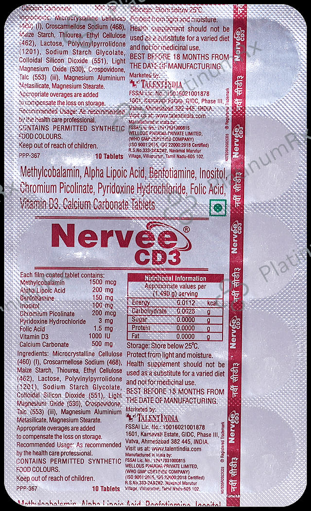 Nervee CD 3 Tablet 10s