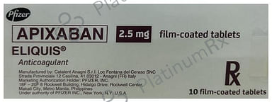 Eliquis 2.5mg Tablet 10s