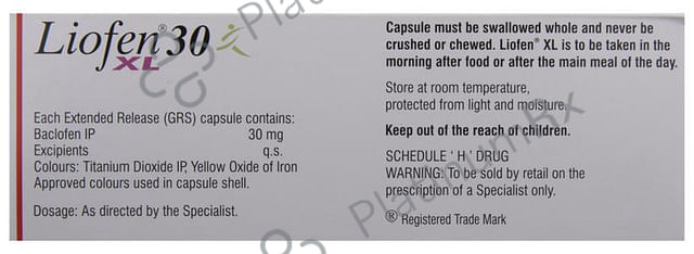Liofen XL 30mg Capsule ER 10s