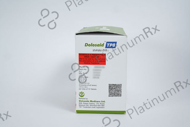 Dolosaid TP 8/100/325mg Tablet 10s