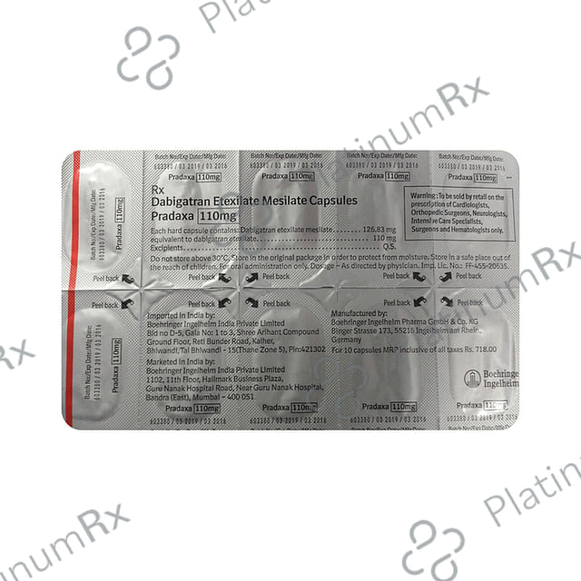 Pradaxa 110mg Capsule 10s