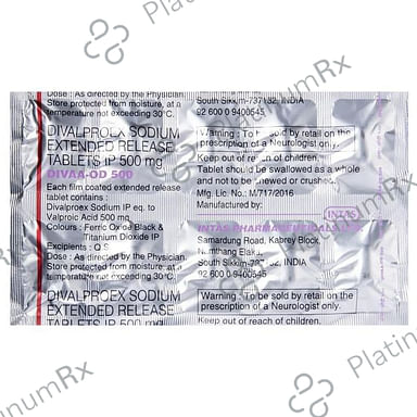 Divaa OD ER 500mg Tablet 10s